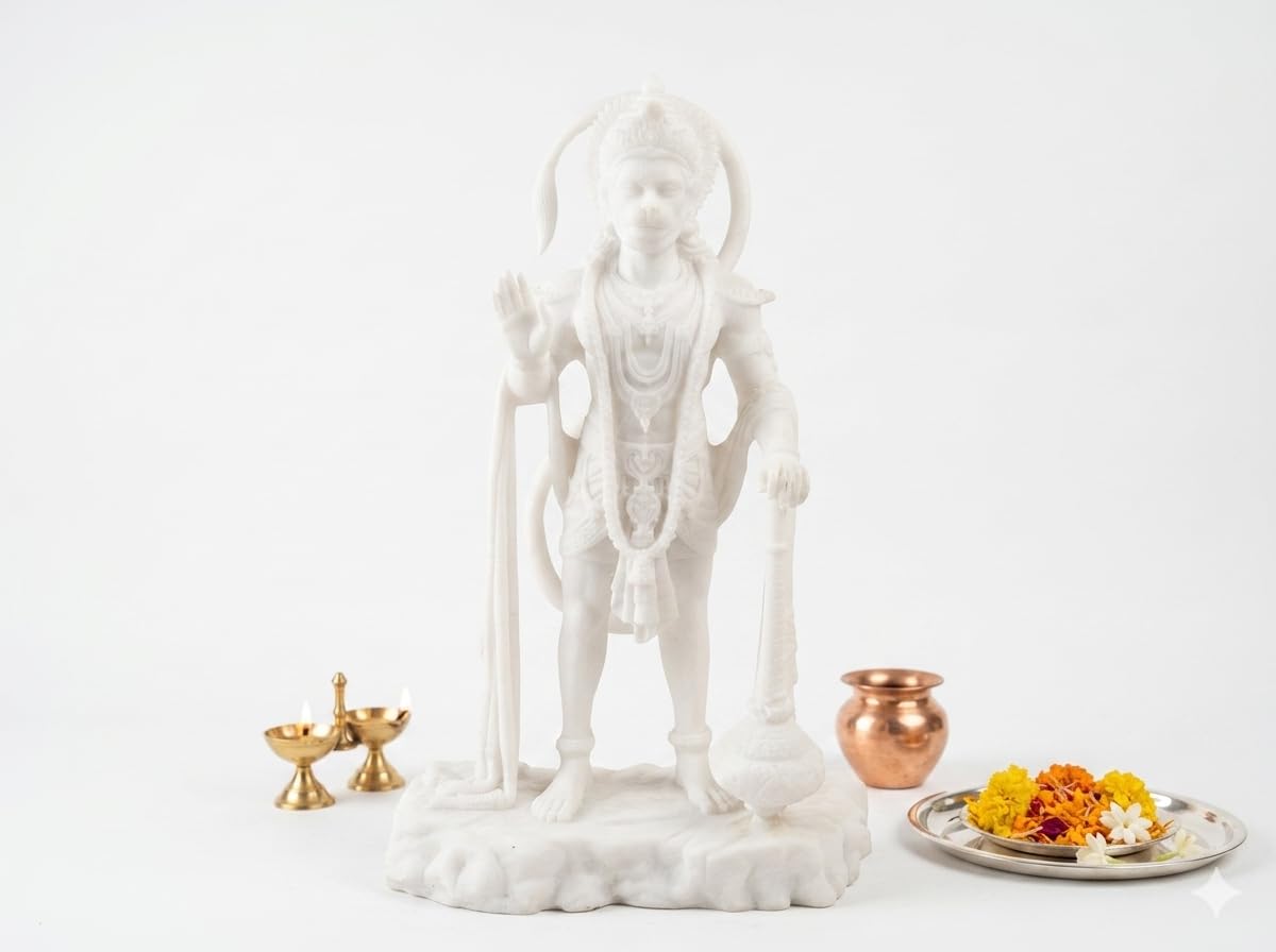 Buy CRAFTFUSION Culture Marble White Lord Hanuman Murti